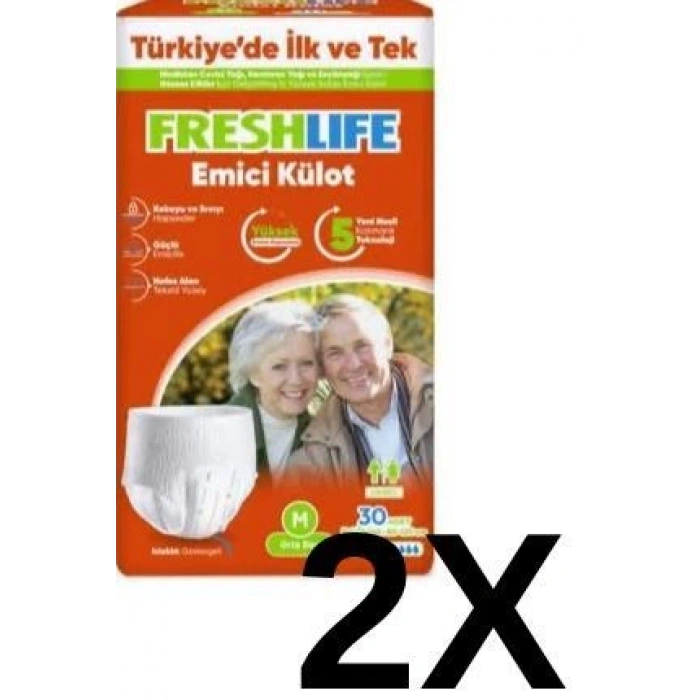 Freshlife Hasta bezi Emici külot 30x2 adet M