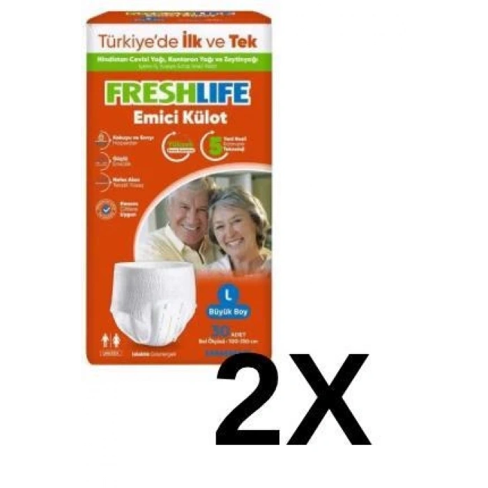 Freshlife Hasta bezi Emici külot 30x2 adet L