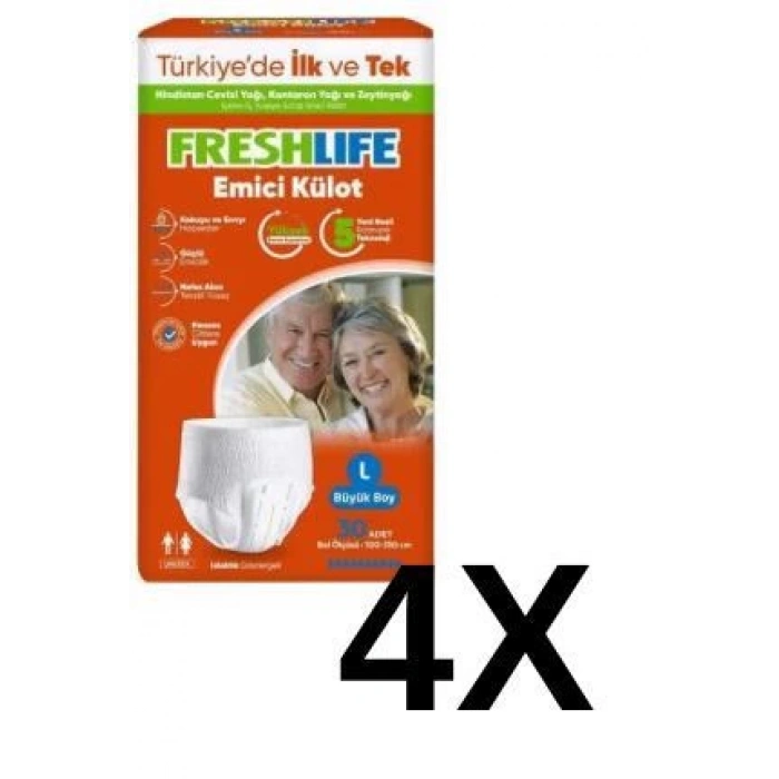 Freshlife Hasta bezi Emici külot 30x4 adet L