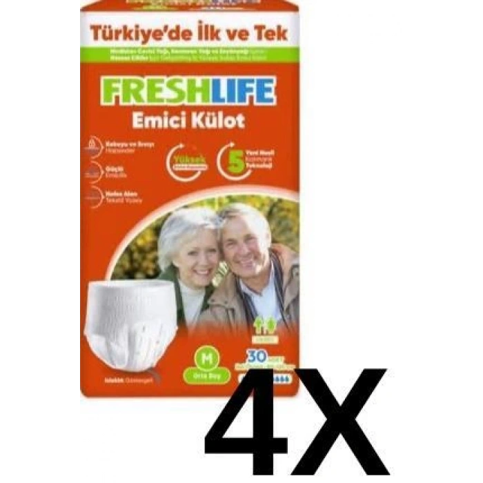 Freshlife Hasta bezi Emici külot 30x4 adet M