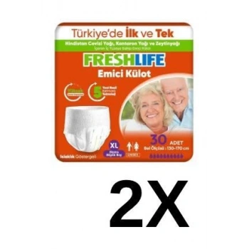 Freshlife Hasta bezi Emici külot 30x2 adet XL