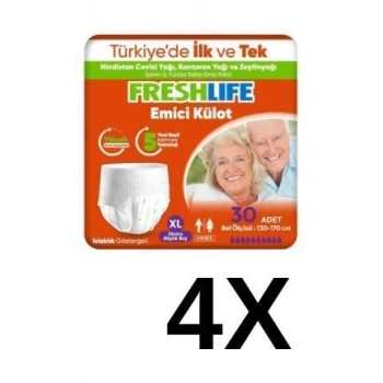 Freshlife Hasta bezi Emici külot 30x4 adet XL