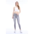 Kadın Gri Likralı Yüksek Bel Skinny Jean
