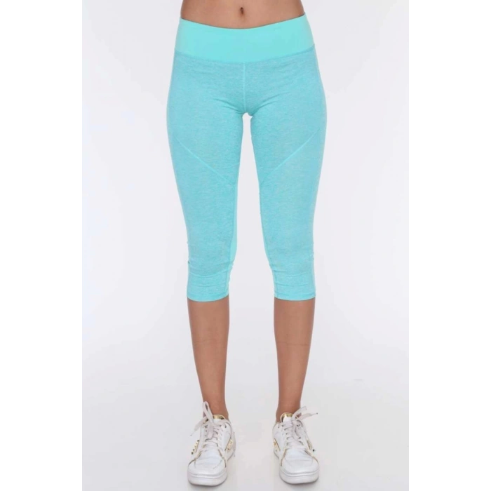 Kadın Yüksek Bel Toparlayıcı Cepli Kısa Spor Tayt