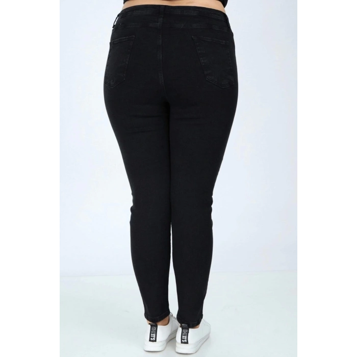 Kadın Büyük Beden Tırnak Detay Skinny Jeans
