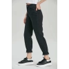 Kadın Füme Mom Jeans Püsküllü Lastik Paça
