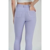 Kadın Lila Skinny Fit Esnek Yüksek Bel Jean