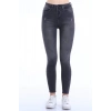 Lazer Detay Jean Pantolon Koyu Gri