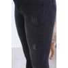 Kadın Skinny Fit Yüksek Bel Jeans Füme Eskitme Detay