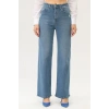 Kadın Palazzo Taşlanmış Jean
