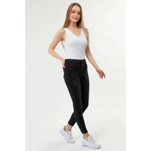 Füme Eskitme Süper Yüksek Bel Likralı Tok Kumaş Jean Mx-21