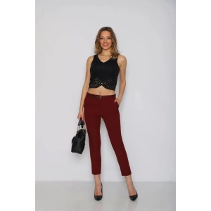 Kadın Kumaş Pantolon Bordo