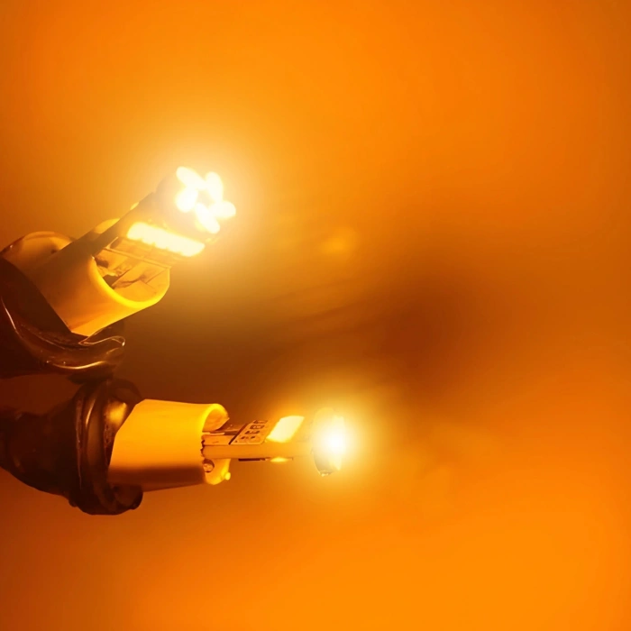 24V 15 Ledli Dipsiz T10 Park Ampulü Turuncu Işık (2 Adet)