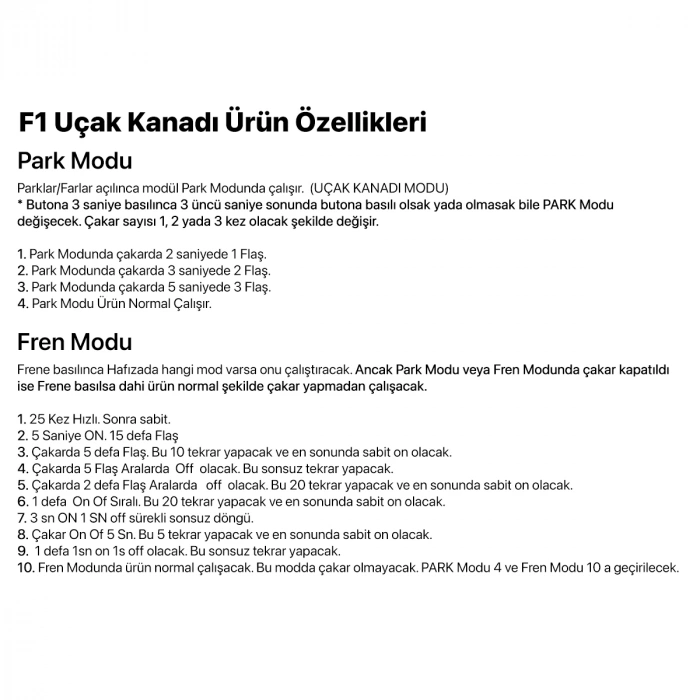 F1 Uçak Kanadı Fren Çakar Modülü