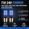 24 Ledli Dipsiz T10 Park Ampulü Mavi Işık (2 Adet) 24 Volt