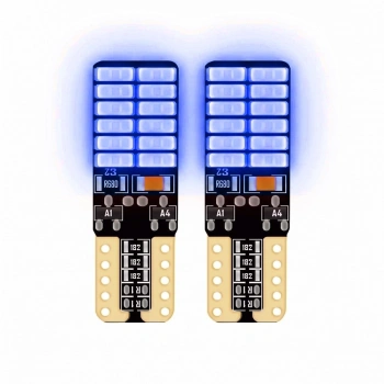 24 Ledli Dipsiz T10 Park Ampulü Mavi Işık (2 Adet) 24 Volt