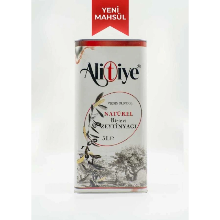 Alitiye Naturel Birinci Zeytinyağı - Soğuk Sıkım - Erken Hasat - Yeni Sezon - 2 Asit (5000ml)x4 ADET 1 KOLİ