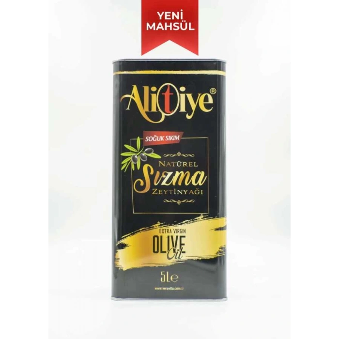Alitiye Naturel Sızma Zeytinyağı - Soğuk Sıkım - Erken Hasat - Yeni Sezon - 0,8 Asit (5000ml)x4 ADET 1 KOLİ