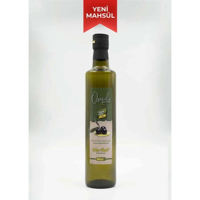 Osevilo Naturel Sızma Zeytinyağı - Soğuk Sıkım - Erken Hasat - Yeni Sezon - 0,5 Asit (500 ml)x12 ADET 1 KOLİ