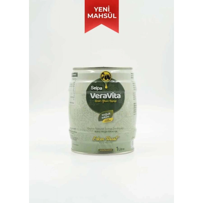 Selpa Veravita Naturel Sızma Zeytinyağı - Soğuk Sıkım - Erken Hasat - Yeni Sezon - 0,5 Asit (1000ml)