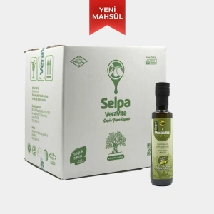 Selpa Veravita Naturel Sızma Zeytinyağı - Soğuk Sıkım - Erken Hasat - Yeni Sezon - 0,5 Asit (250ml)X25 ADET 1 KOLİ