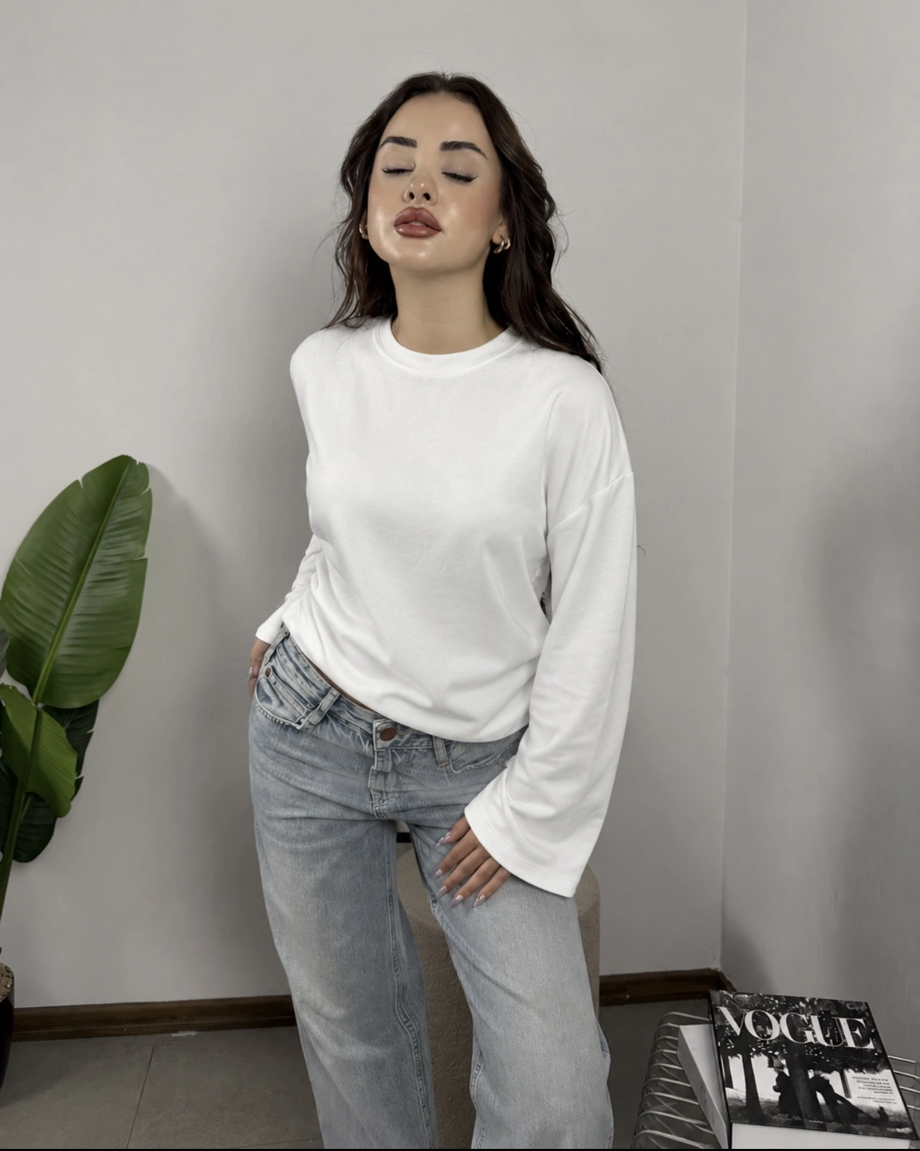 Massimo Orj Marka Beyaz Oversize Sweatshirt