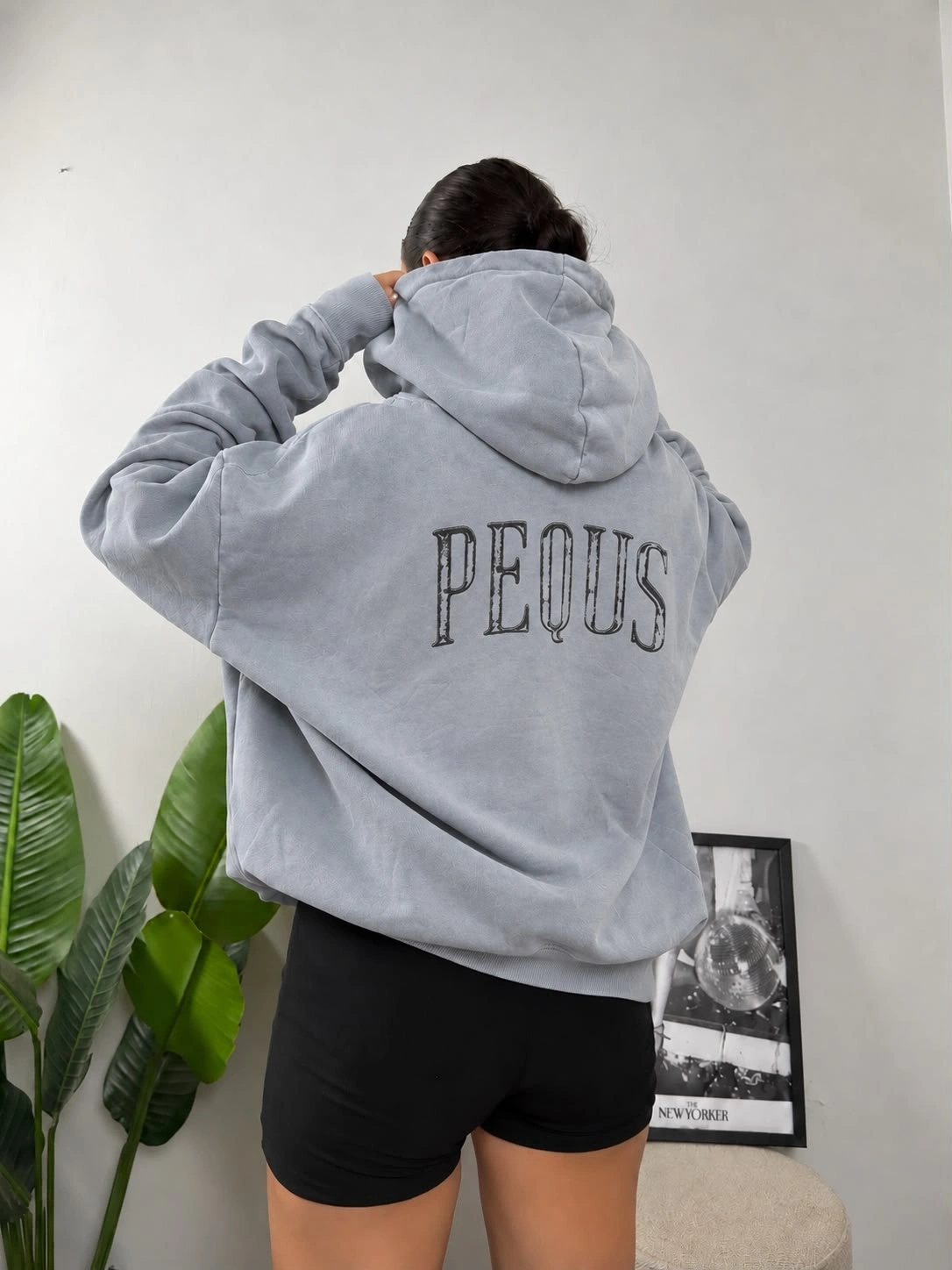 Pequs Ice Grey Oversize Hoodie Sweat