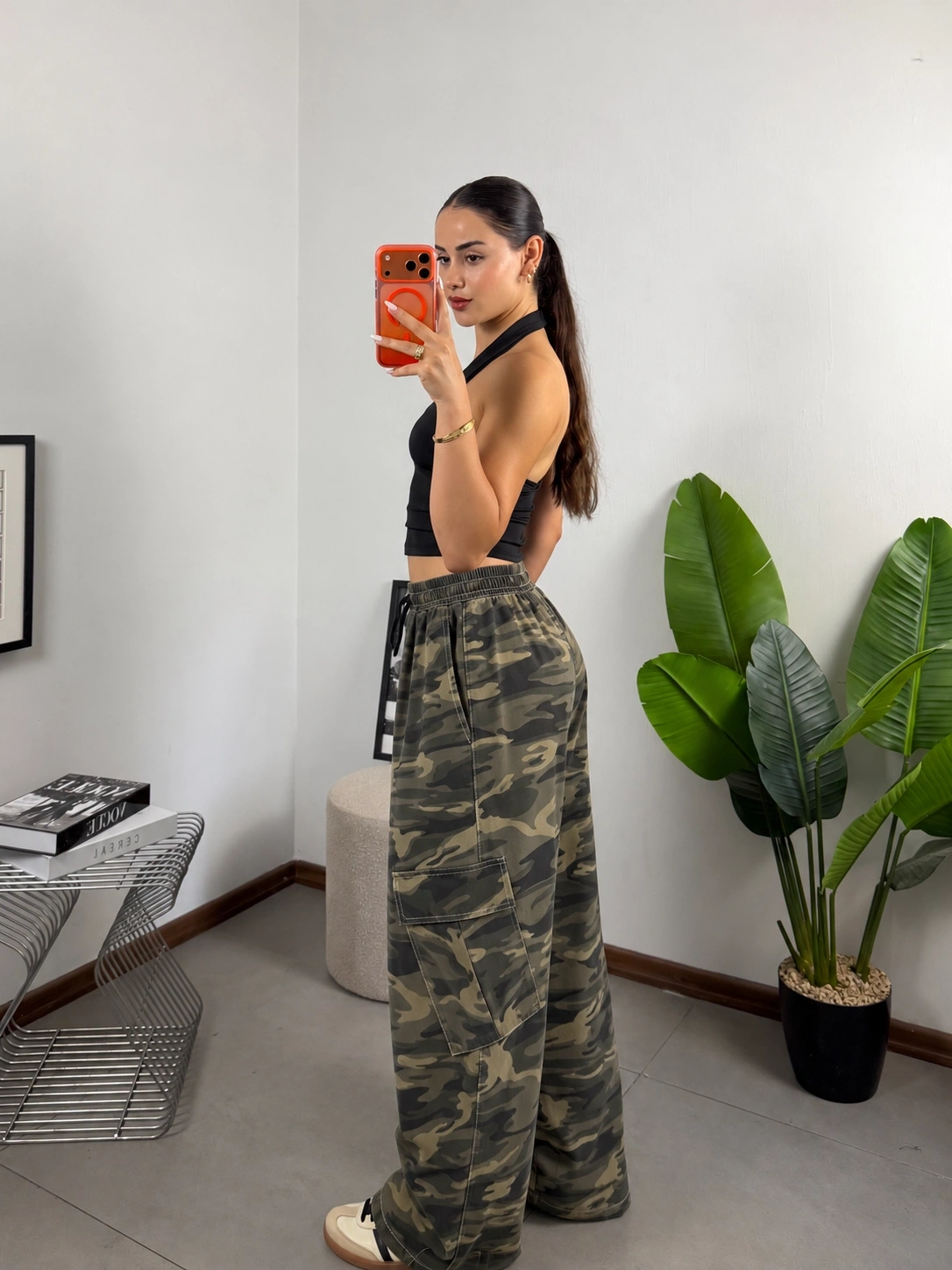 Urban Camo Flex Oversize Baggy Kargo Pantolon