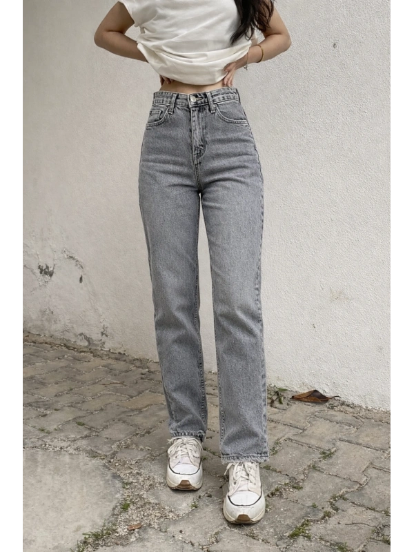 Sty Luna Füme Kar Yıkama Mom Jean