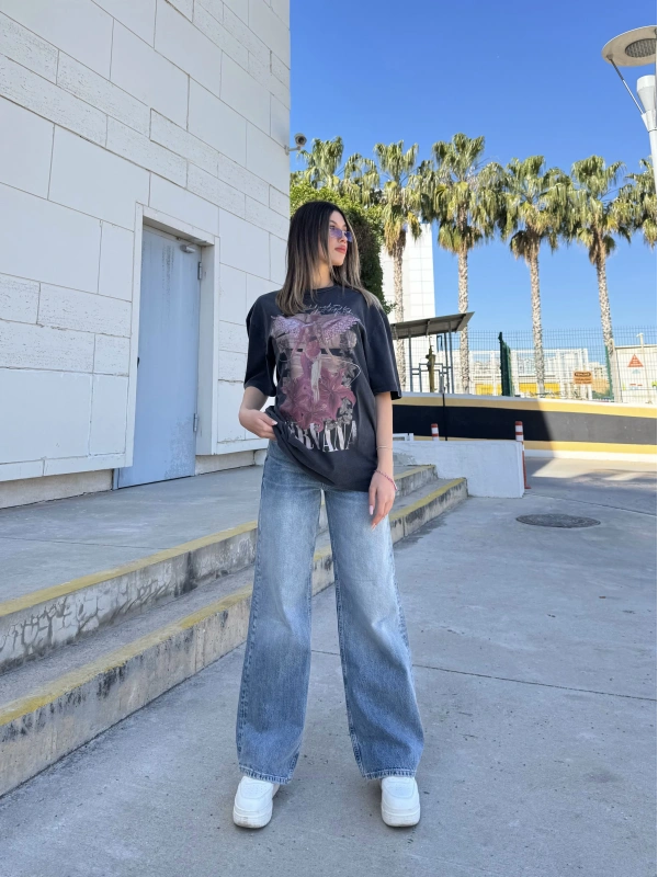 Yıkamalı Nirvana Unisex Tshirt