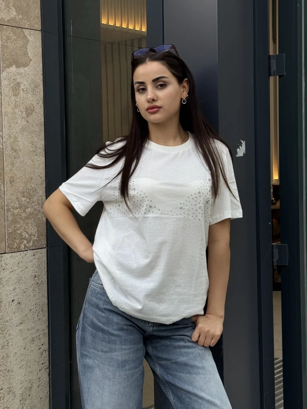 Crystal Muse Taşlı Tshirt