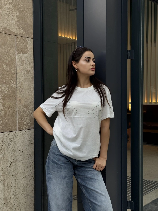 Crystal Muse Taşlı Tshirt