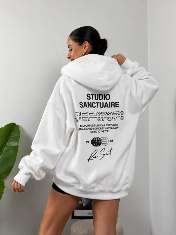 Studio Sanctuaire Oversize Fermuarlı Hoodie Sweat