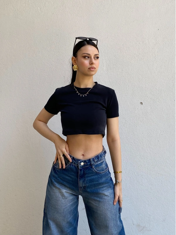 Antrasit Basic Brshk Croptop