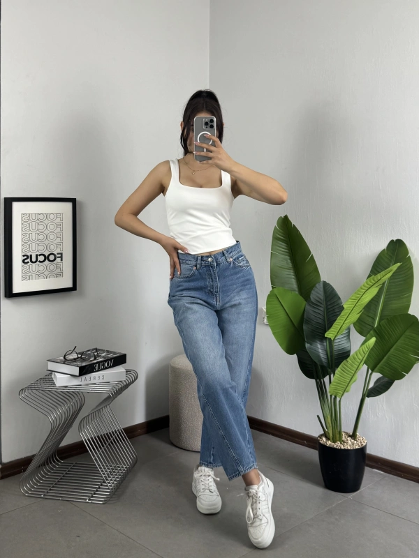 Barrel Fit Mavi Relax Kesim Jean