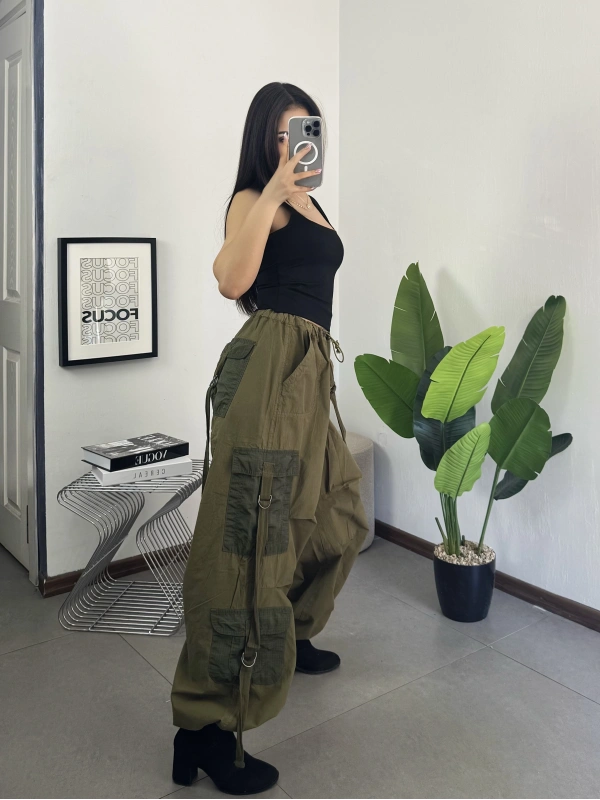 Haki Tactical Stoperli Unisex Kargo Pantolon