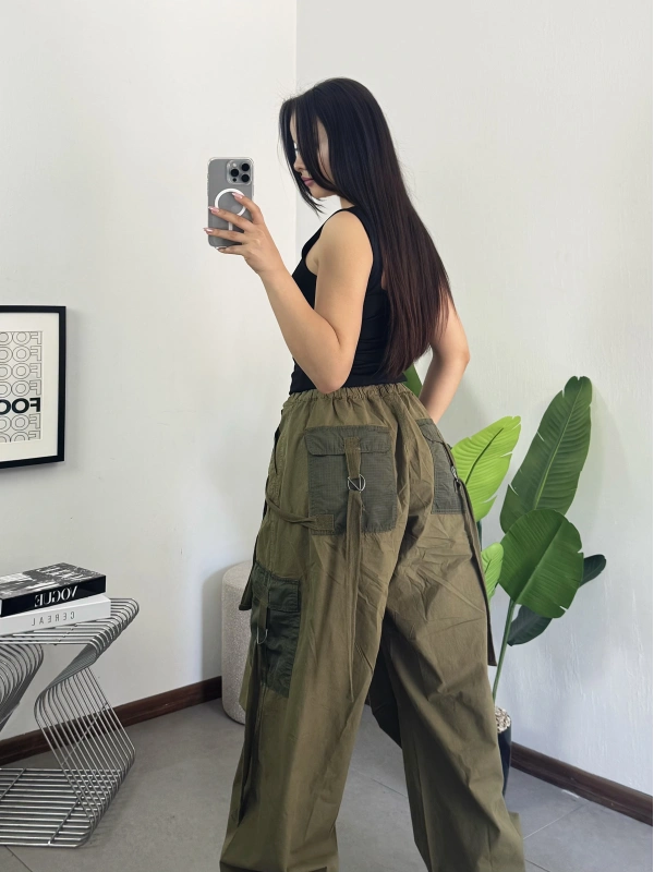 Haki Tactical Stoperli Unisex Kargo Pantolon