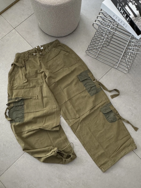 Haki Tactical Stoperli Unisex Kargo Pantolon