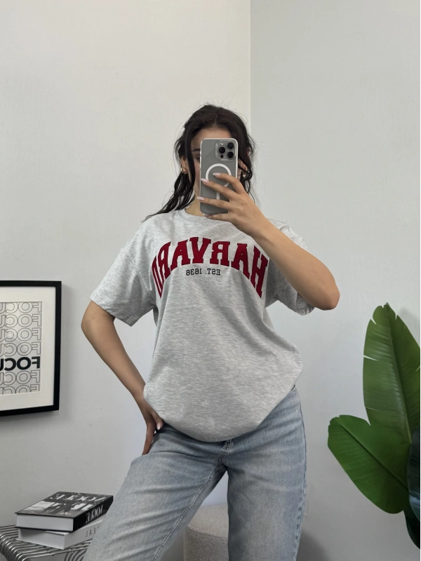 Harvard Gri Melanj Unisex Tshirt