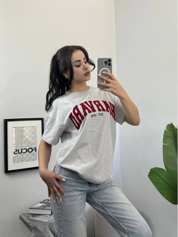 Harvard Gri Melanj Unisex Tshirt