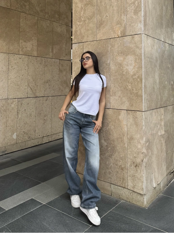 HM Orj Marka Basic Croptop Beyaz