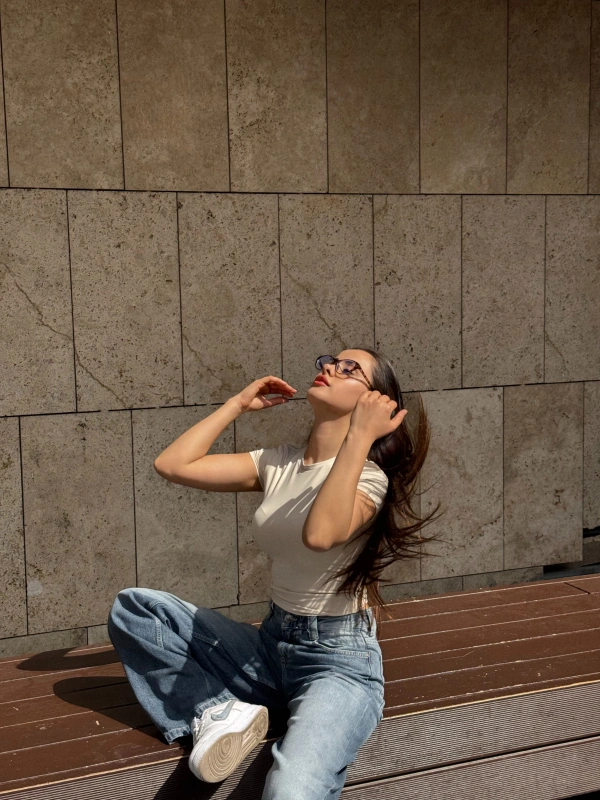 HM Orj Marka Basic Croptop Krem