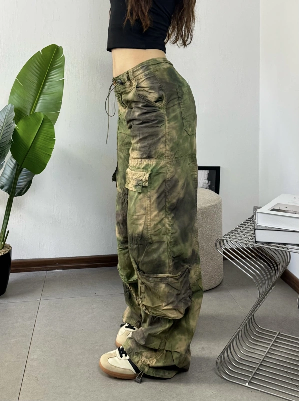 Kamuflaj Tactical Stoperli Unisex Yıkamalı Kargo Pantolon