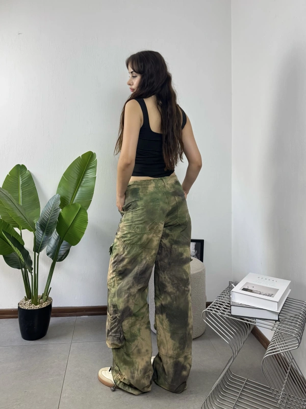 Kamuflaj Tactical Stoperli Unisex Yıkamalı Kargo Pantolon