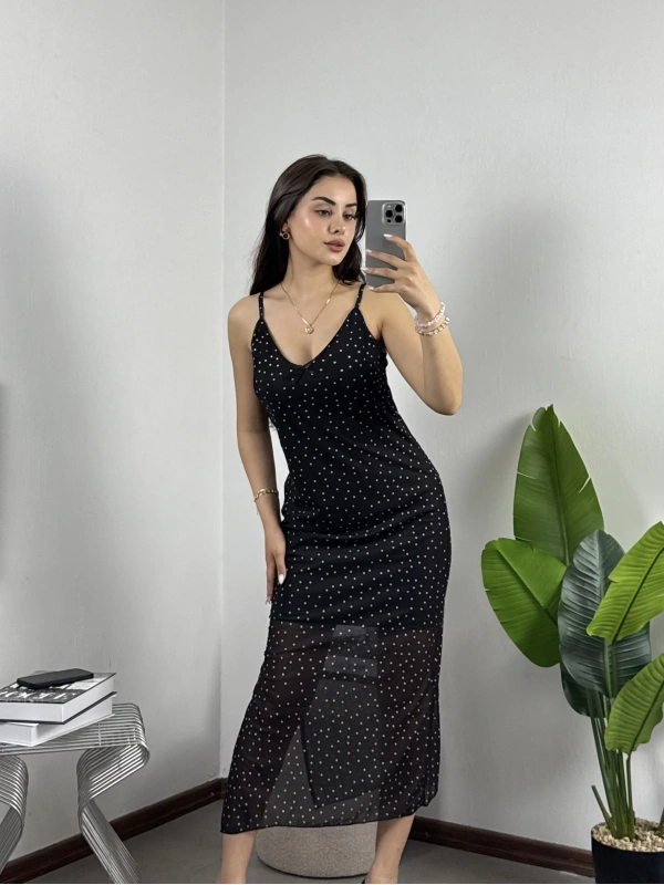 N-Look Orj Marka Puantiyeli Elbise