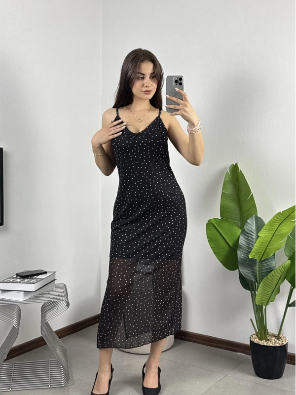 N-Look Orj Marka Puantiyeli Elbise
