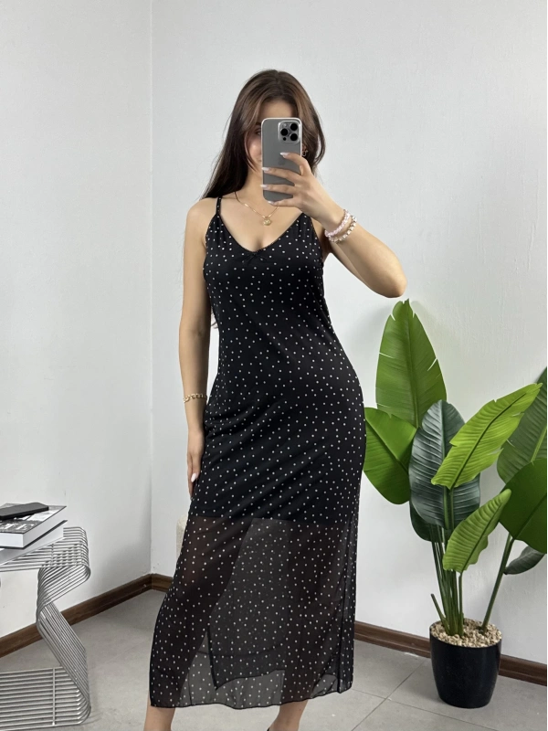 N-Look Orj Marka Puantiyeli Elbise