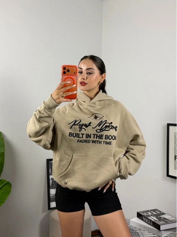 Taş Rengi Pequs Mykonos Oversize Hoddie Sweat