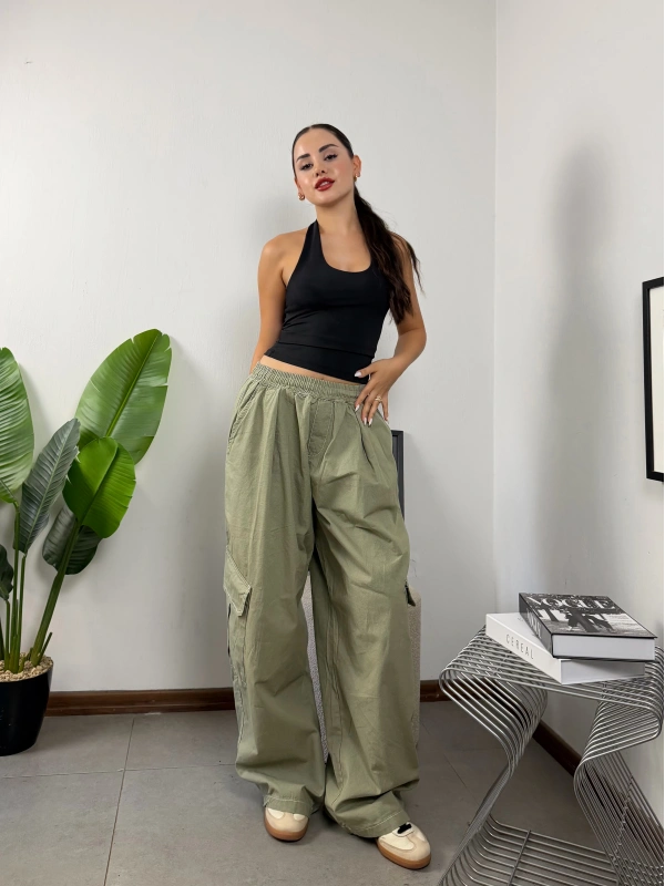 Urban Haki Oversize Baggy Kargo Pantolon
