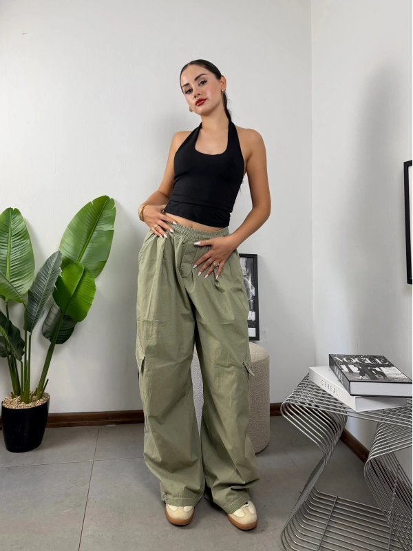 Urban Haki Oversize Baggy Kargo Pantolon